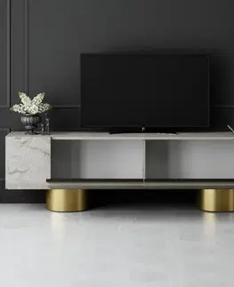 Televizní stolek Bohem Travertine and Gold
