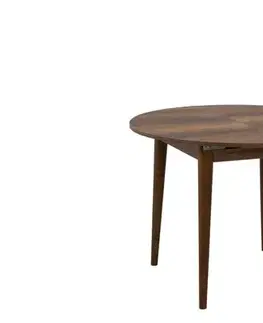 Jídelní set s rozkládacím stolem a židlemi (5 kusů) Vina 0701 - Walnut, Grey
