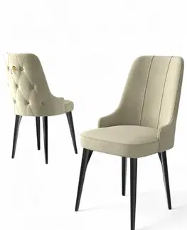 Sada židlí (4 kusy) Newa - Cream, Black
