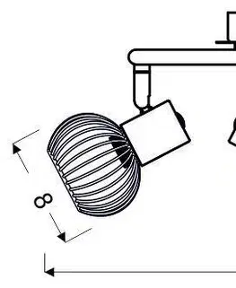 Spirálová stropní lampa 3X40W E14 bílá/zlatá OSLO