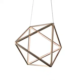 Estila Moderní závěsná lampa Vidar z kovu ve tvaru propojených trojúhelníků 60cm