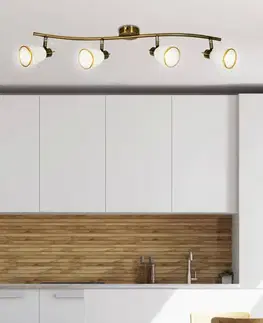 Nástěnná stropní lampa patinovaný pásek 4xG9 Regent