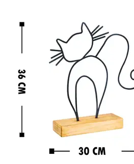 Dekorativní předmět Cat - Black