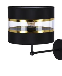 Nástěnná lampa Andy, černá, stínidlo 1x40W E27