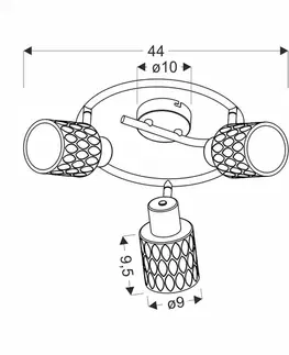 Stropní lampa Bill Spiral černá 3x40W E27 kouřové stínidlo