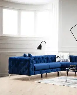 Rohová sedací souprava Como Left - Navy Blue