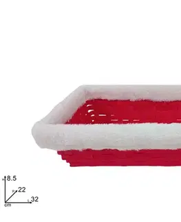 PROHOME - Košík 32x22x8,5cm červený