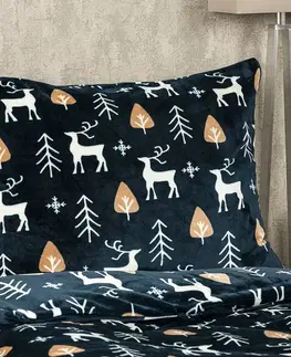 4Home Povlečení mikroflanel Nordic Deer, 160 x 200 cm, 70 x 80 cm