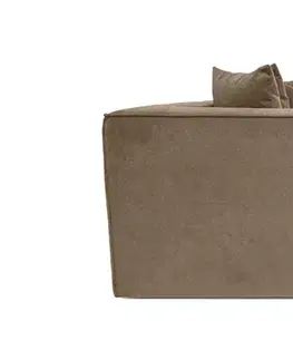 Rohová sedací souprava Sora (L1-O1-O1-1R-POUFFE ) - Brown
