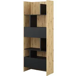 Dig-net nábytek Regál Lenart BED CONCEPT BC-22 | dub artisan / černá