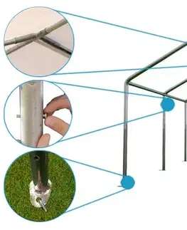 Zahradní párty stan 3x8m bílá EKONOMY