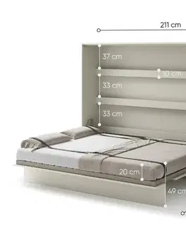 Dig-net nábytek Sklápěcí postel Lenart BED CONCEPT BC-14 kašmír | 160 x 200 cm