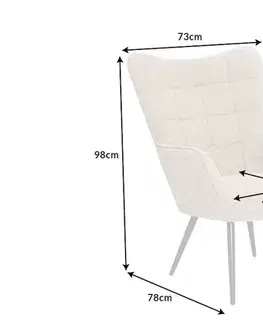 Křeslo IKAROS bouclé Dekorhome