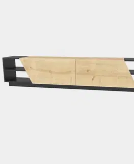 TV stolek Rhodes - Anthracite, Oak