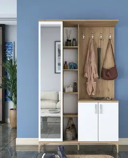 Předsíňová sestava Ewe White and Walnut