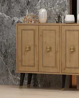 Konzolový stolek Hartın - Sapphire Oak, Gold