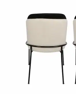 Sada jídelních židlí Dore Cream and Black, 2 ks, 2 ks