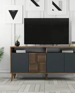 Skříňka Milan Walnut and Anthracite