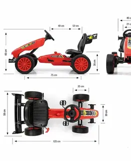 Milly Mally Čtyřkolka Go-kart Rocket, červená