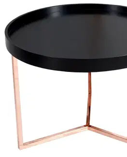 Estila Stylový konferenční stolek Modul 60cm černá / měď