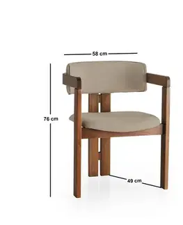 Jídelní židle CO Mink and Walnut