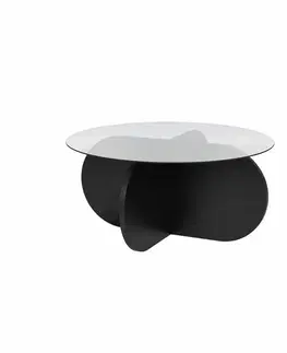 Konferenční stolek Aeris Black s tmavým sklem