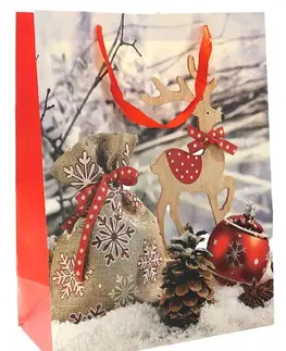 PROHOME - Dárková taška vánoční 32x42x11cm
