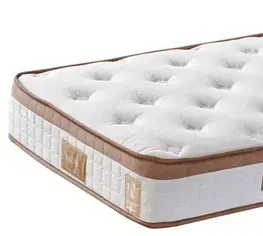 Single Mattress, Base & Headboard Latte - Light Brown (120 x 200)