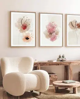Dekorativní rámovaný obraz z MDF (3 kusy) Huhu205 - 50 x 70