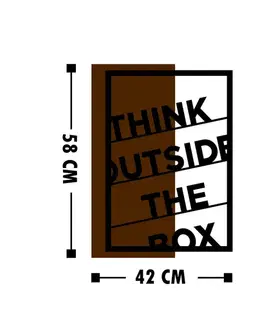 Dekorativní dřevěný doplněk na zeď Think Outside The Box