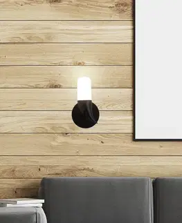 Nástěnná lampa černáLED 5,4W 20cm Sakai Ledea