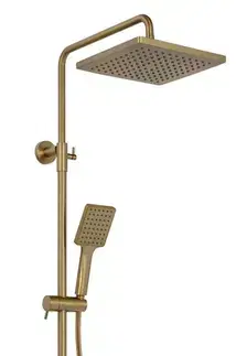 SAPHO Sprchový sloup s termostatickou baterií, zlato mat SZ139GB
