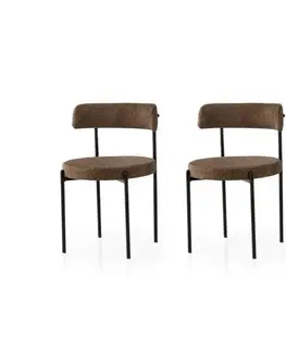 Sada jídelních židlí Gini Brown and Black, 2 ks