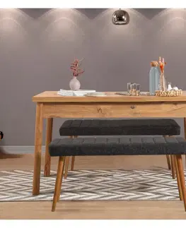 Jídelní set se stolem a lavicí (3 kusy) Costa 1053 - Atlantic Pine, Anthracite