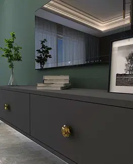 TV stolek Zuzu 120 - Anthracite, Gold