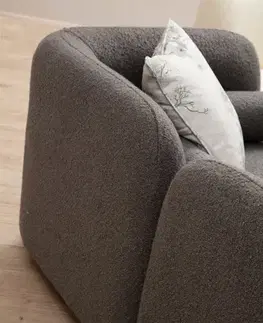 Trojmístná pohovka Victoria Grey Bouclette