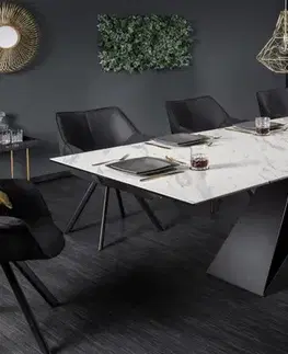 Estila Designový industriální jídelní stůl Copeland II 180-260 cm z mramoru