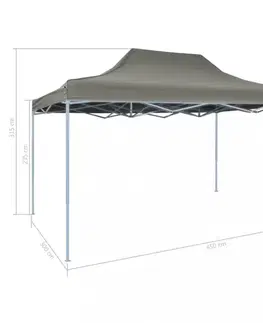 Skládací nůžkový party stan s bočnicemi 3x4,5 m Dekorhome