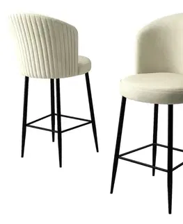 Sada barových židlí Fora Cream and Black, 2 ks, 2 ks