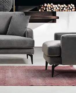 Křeslo ušák Papira Armchair - Anthracite