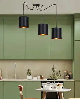 Závěsná lampa černá 3xE27 Candida P