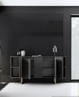Konzolový stolek Luxe - Anthracite, Gold