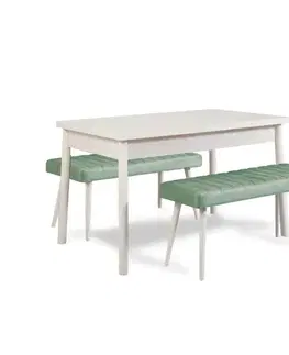 Jídelní set se stolem a lavicí (3 kusy) Costa 0400 - White, Green