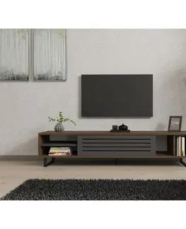 Televizní stolek Eray Walnut and Anthracite