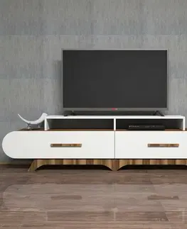 Televizní stolek Flora White and Walnut