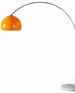 Estila Designová jedinečná stojací lampa Big Bow II oranžová 175 - 205cm