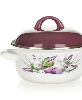 Banquet LAVENDER smaltovaný kastrol 18 cm, pr. 18 cm