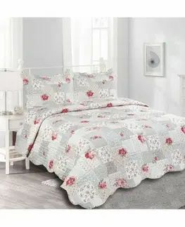 Přehoz na postel Patchwork Idea, 230 x 250 cm, 2 ks 50 x 70 cm, 230 x 250 cm