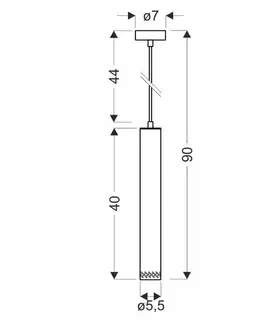 Závěsná lampa TUBO 1xGU10 40 cm Candellux