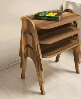 Sada odkládacích stolků (3 kusy) Paris - Walnut